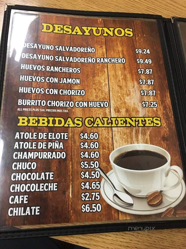 Un Rincon Centro Americano - Garden Grove, CA menu_pic