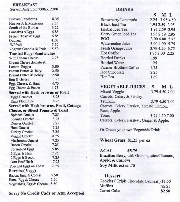 Captain Mauri's - San Clemente, CA menu_pic