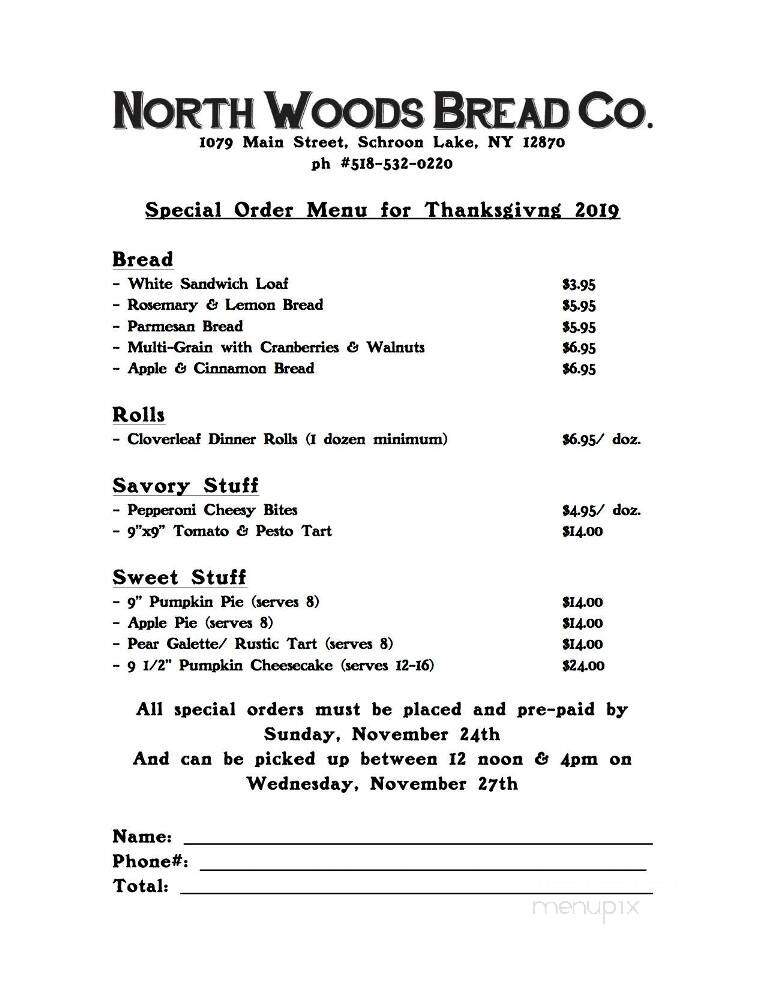 North Woods Bread - Schroon Lake, NY