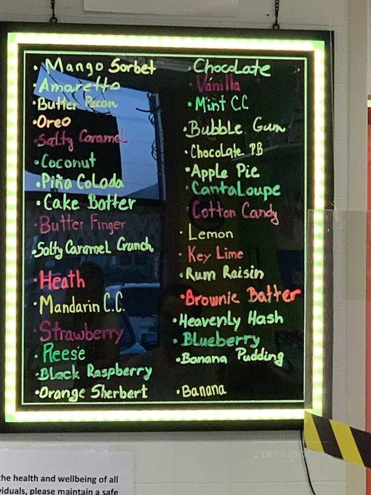 Scoop's Ice Cream Parlor - Kill Devil Hills, NC menu_pic