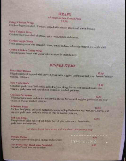 Lita's Station - Portage la Prairie, MB menu_pic