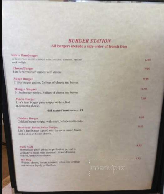 Lita's Station - Portage la Prairie, MB menu_pic