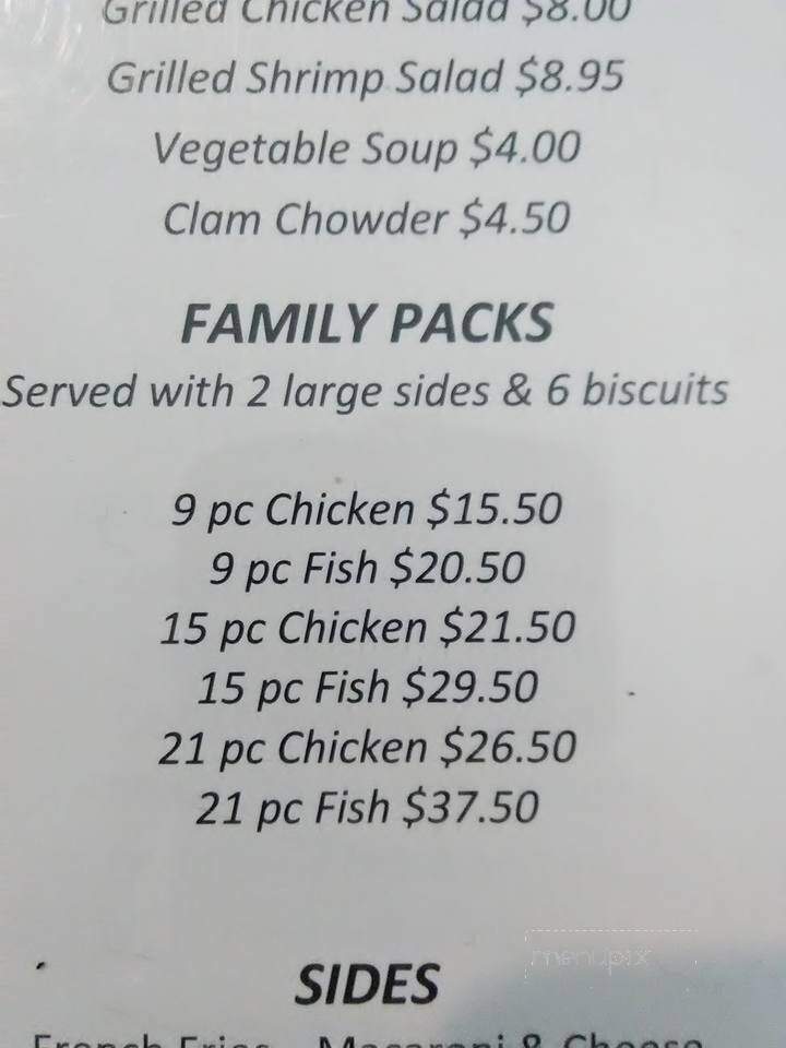 Turbeville Seafood Market And Restaurant - Turbeville, SC menu_pic