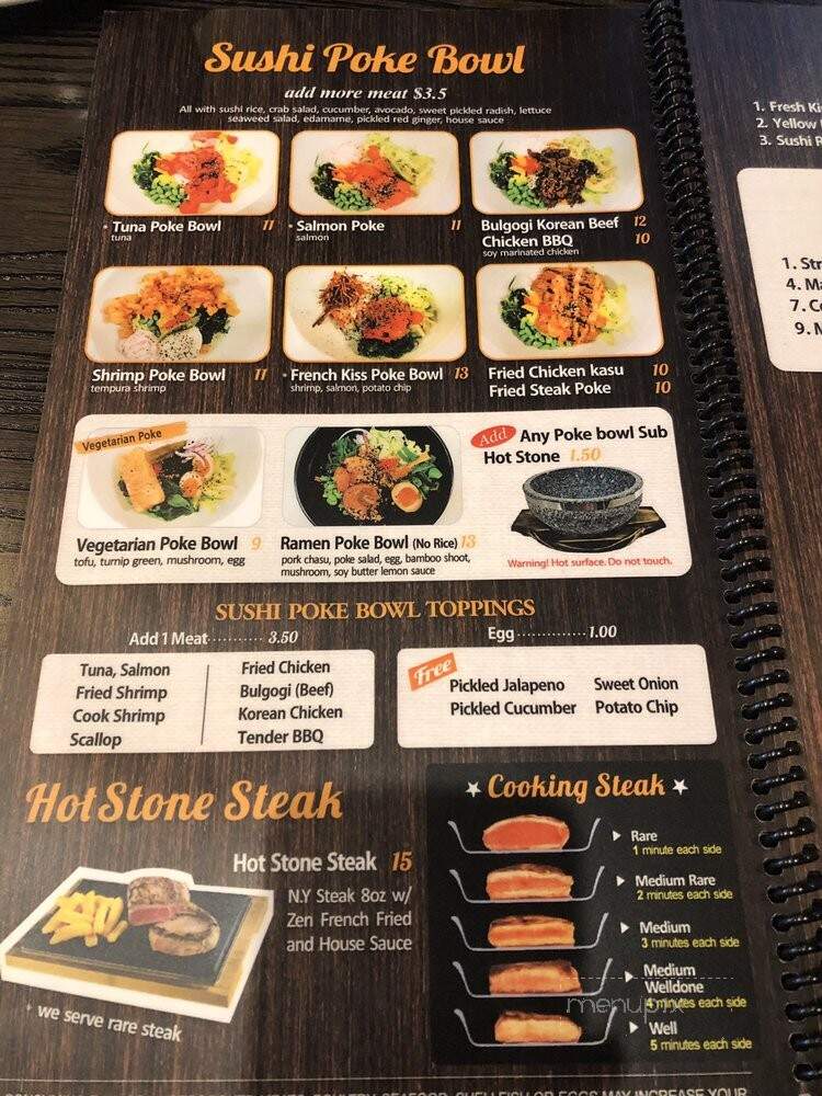 Zen Ramen & Sushi Burrito - Gainesville, GA menu_pic