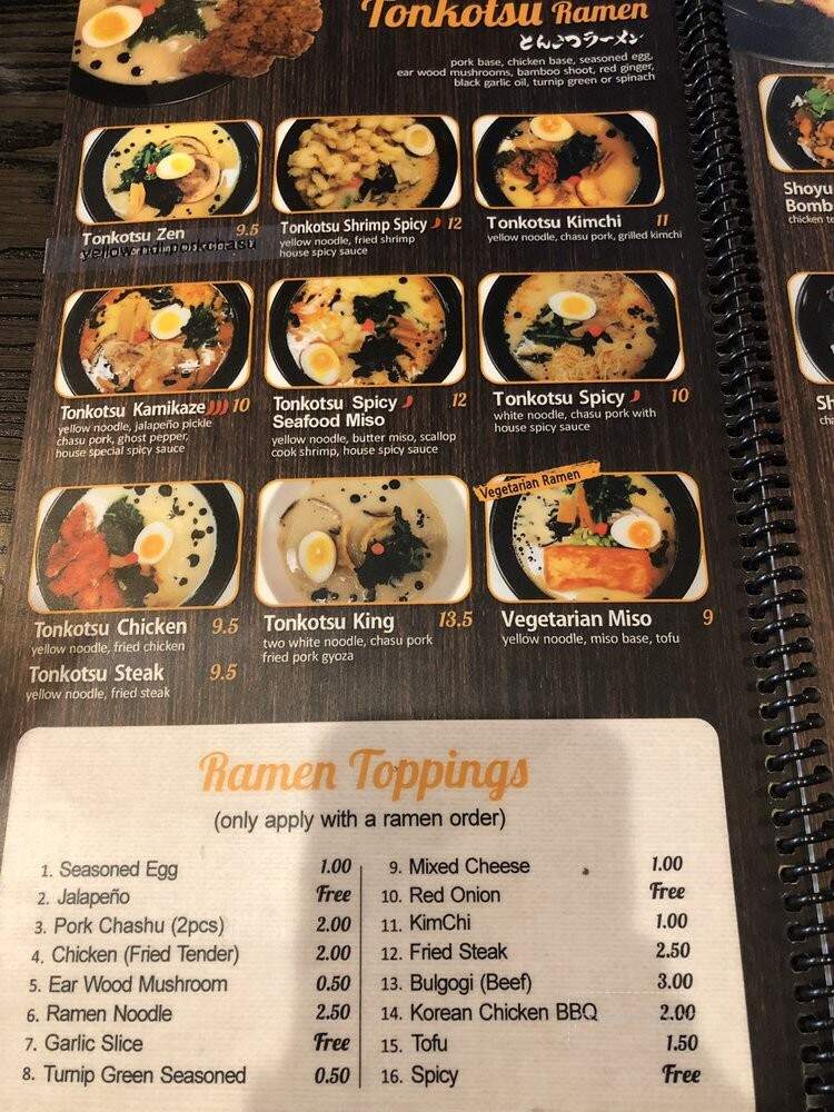 Zen Ramen & Sushi Burrito - Gainesville, GA menu_pic