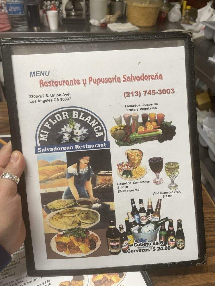 Mi Flor Blanca - Los Angeles, CA menu_pic