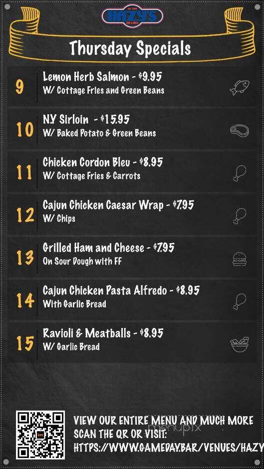 Hazys Bar & Grill - Feasterville, PA menu_pic