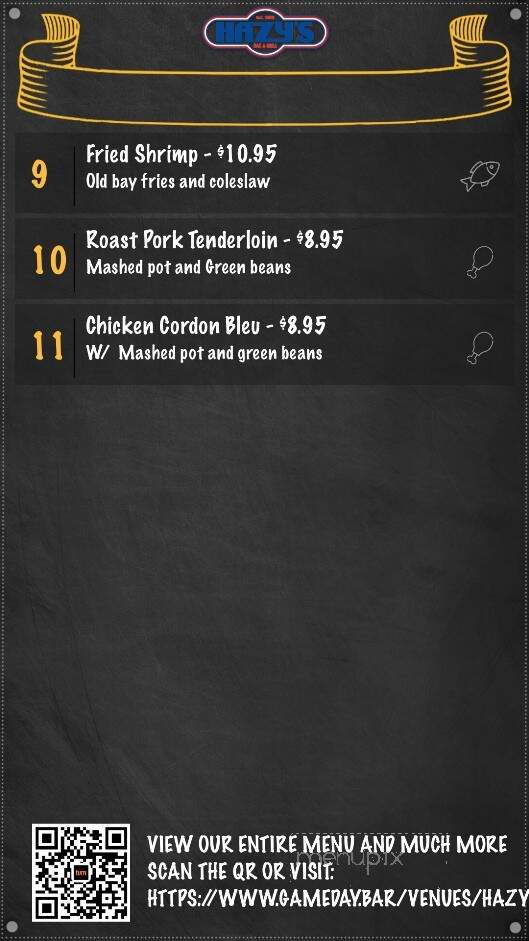Hazys Bar & Grill - Feasterville, PA menu_pic