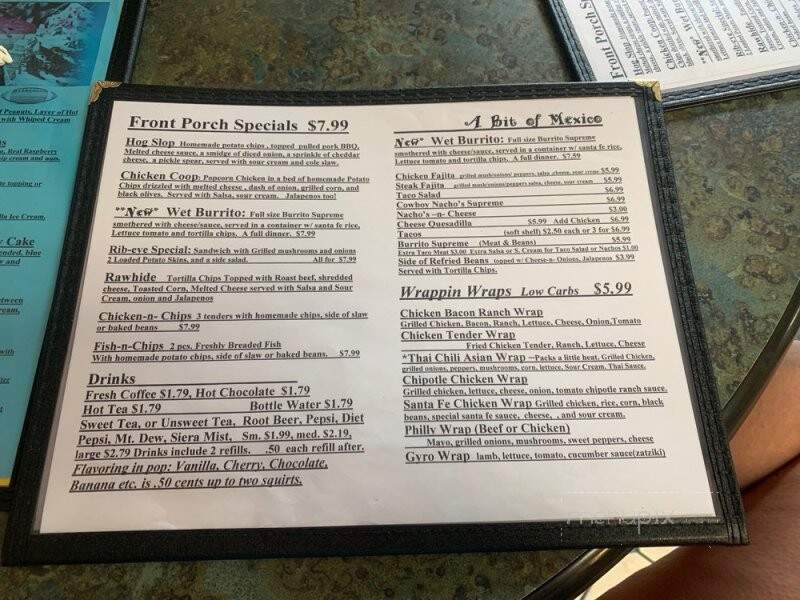 Main Eatery - McArthur, OH menu_pic