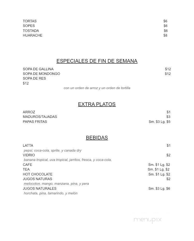 Azteca Maya Restaurant - Brooklyn, NY menu_pic