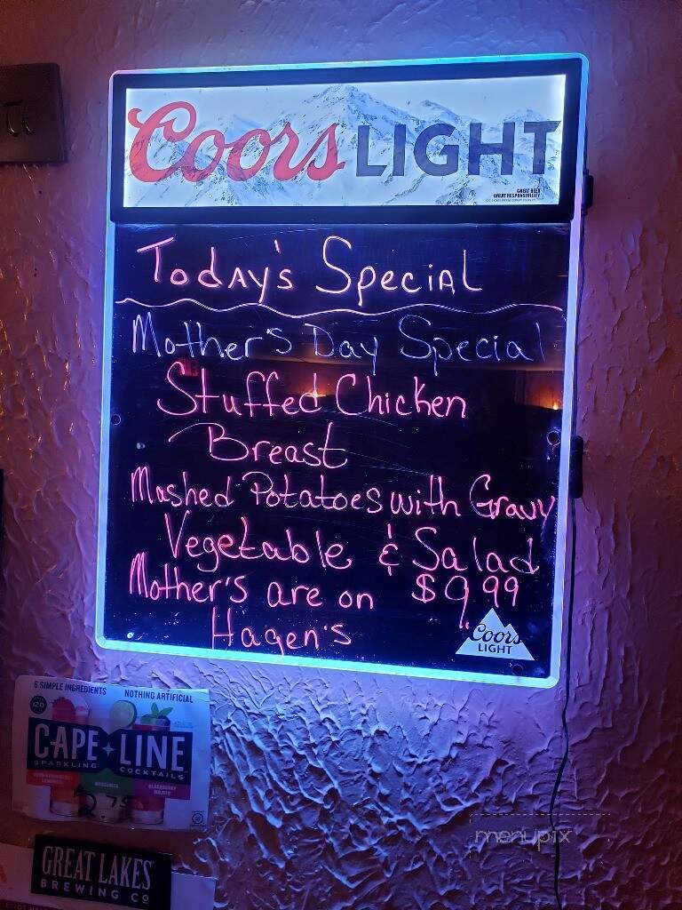 Hagen's Place - Patton, PA menu_pic