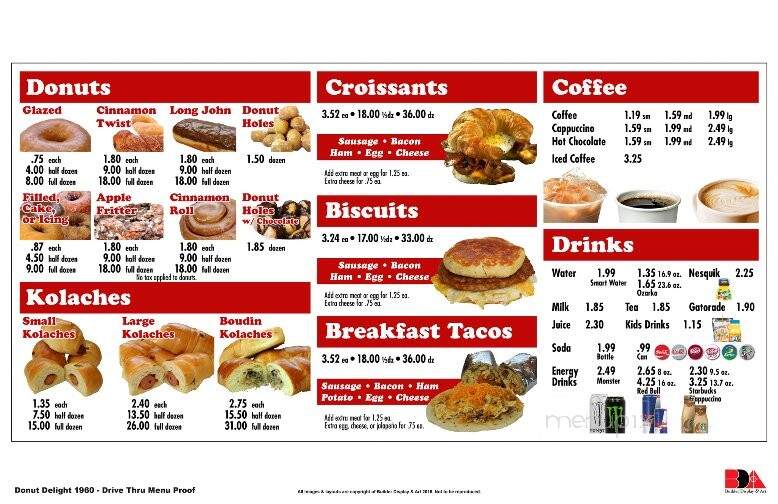 Donut Delight - Liberty, TX menu_pic