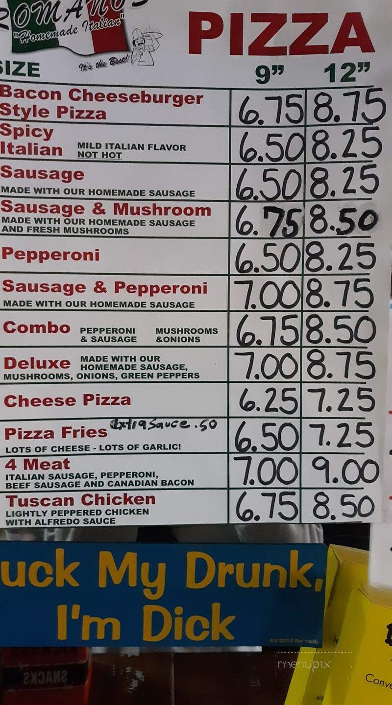 Hancock Hotel Bar - Hancock, WI menu_pic