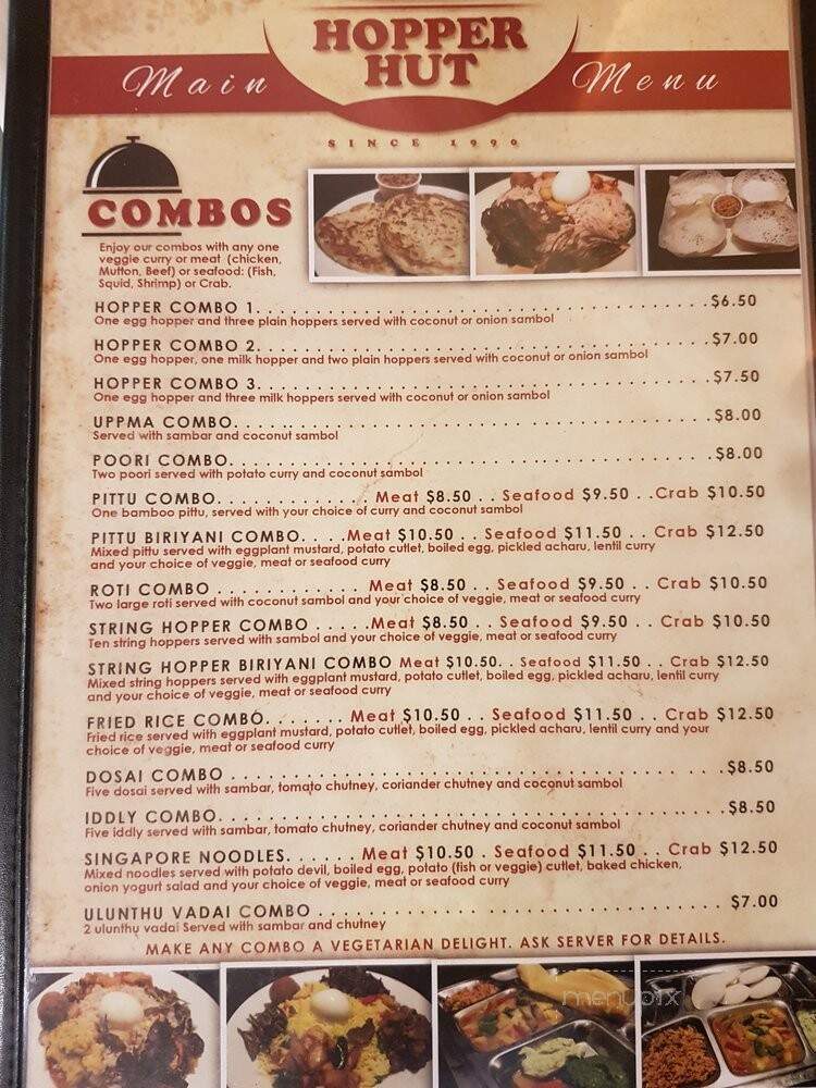 Hopper Hut - Toronto, ON menu_pic