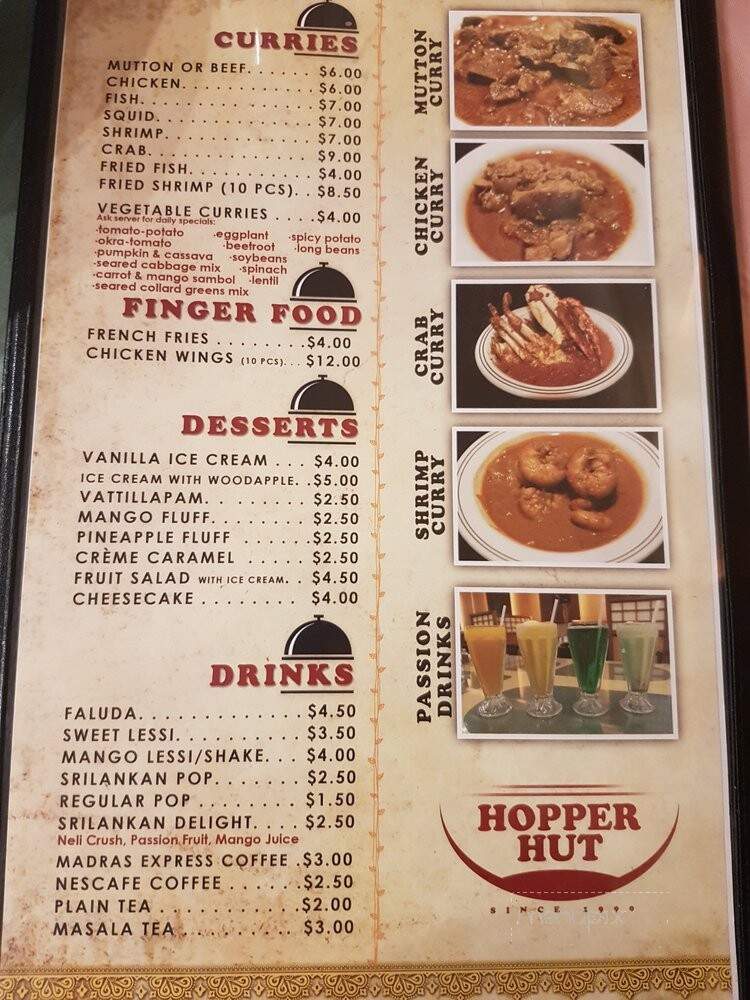 Hopper Hut - Toronto, ON menu_pic