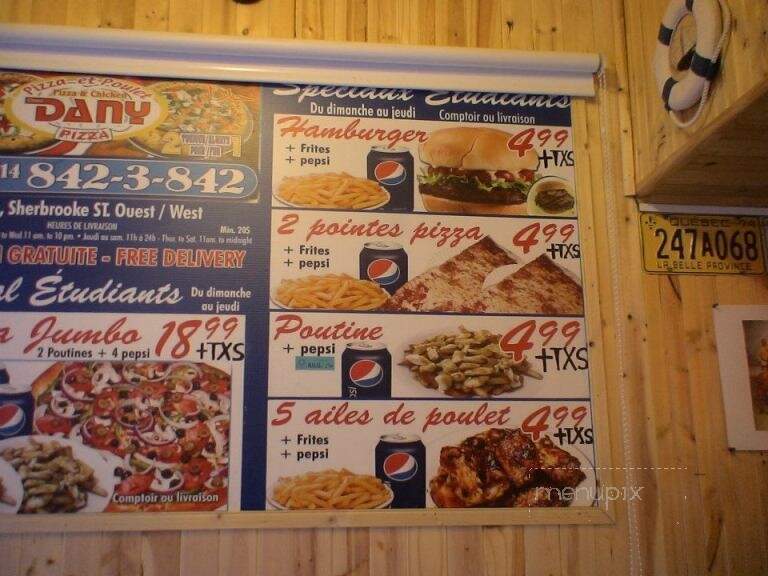 Pizza Chez Dany - Montreal, QC menu_pic