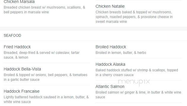 Alpine Restaurant - Utica, NY menu_pic