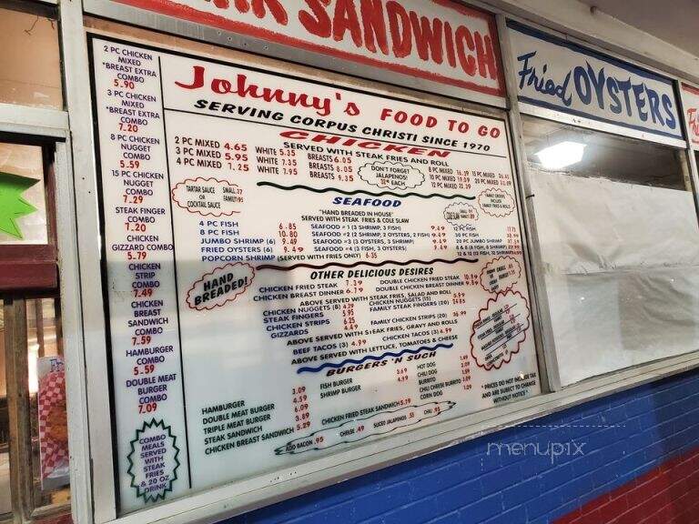 Johnny's Food To Go - Corpus Christi, TX menu_pic