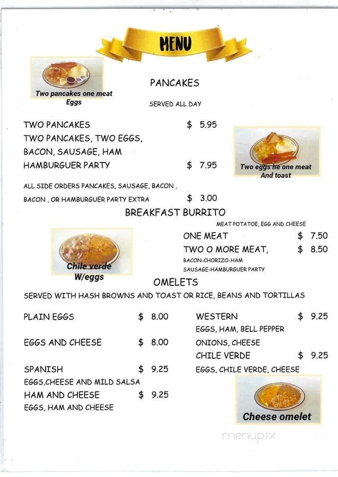 El Nuevo Mexicali 4 - Exeter, CA menu_pic