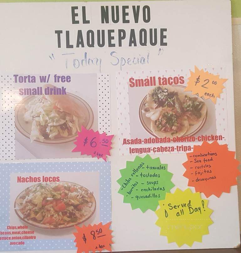 El Nuevo Mexicali 4 - Exeter, CA menu_pic