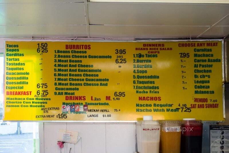 El Indio Azteca - Granada Hills, CA menu_pic