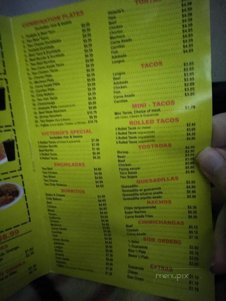 Victoria's Mexican Food - Merced, CA menu_pic