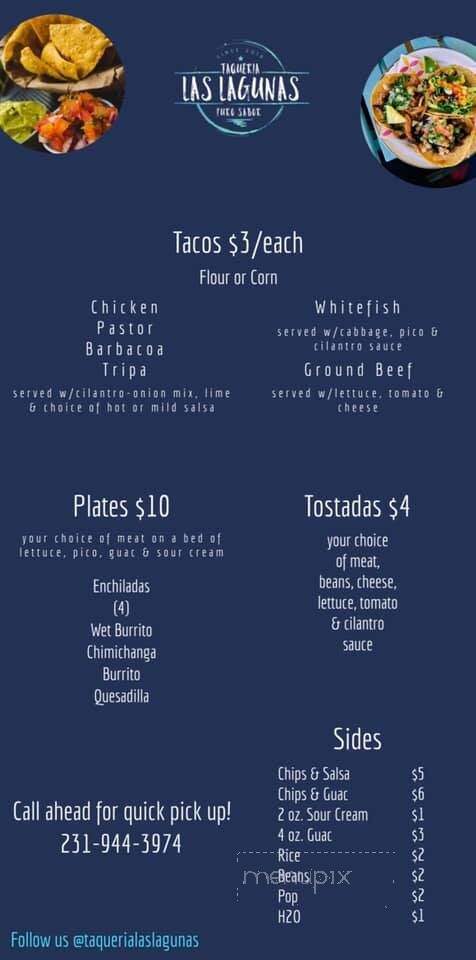 Taqueria Las Lagunas - Suttons Bay, MI menu_pic