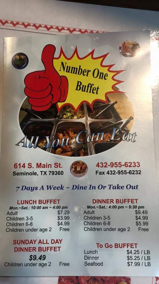 Number one buffet - Seminole, TX