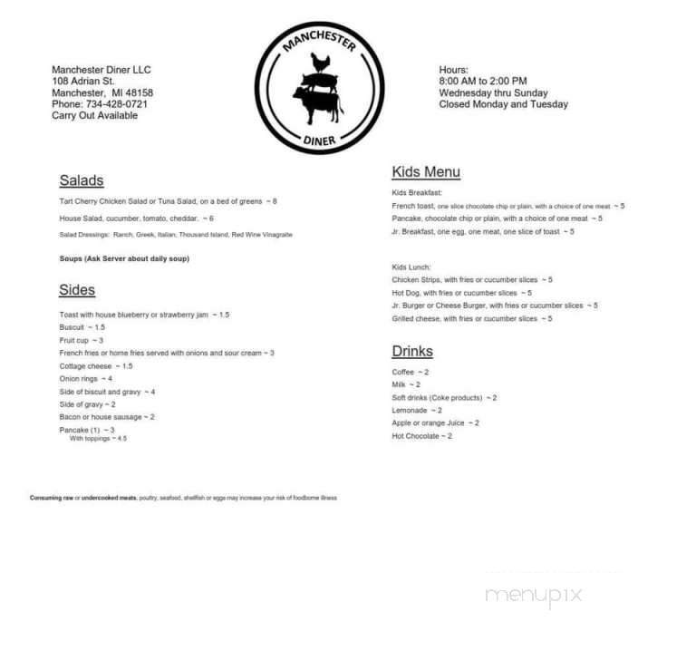 Manchester Diner - Manchester, MI menu_pic