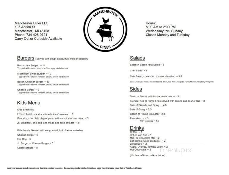 Manchester Diner - Manchester, MI menu_pic