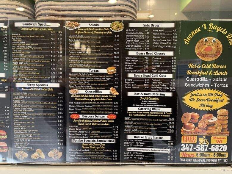 Avenue X Bagels - Brooklyn, NY menu_pic