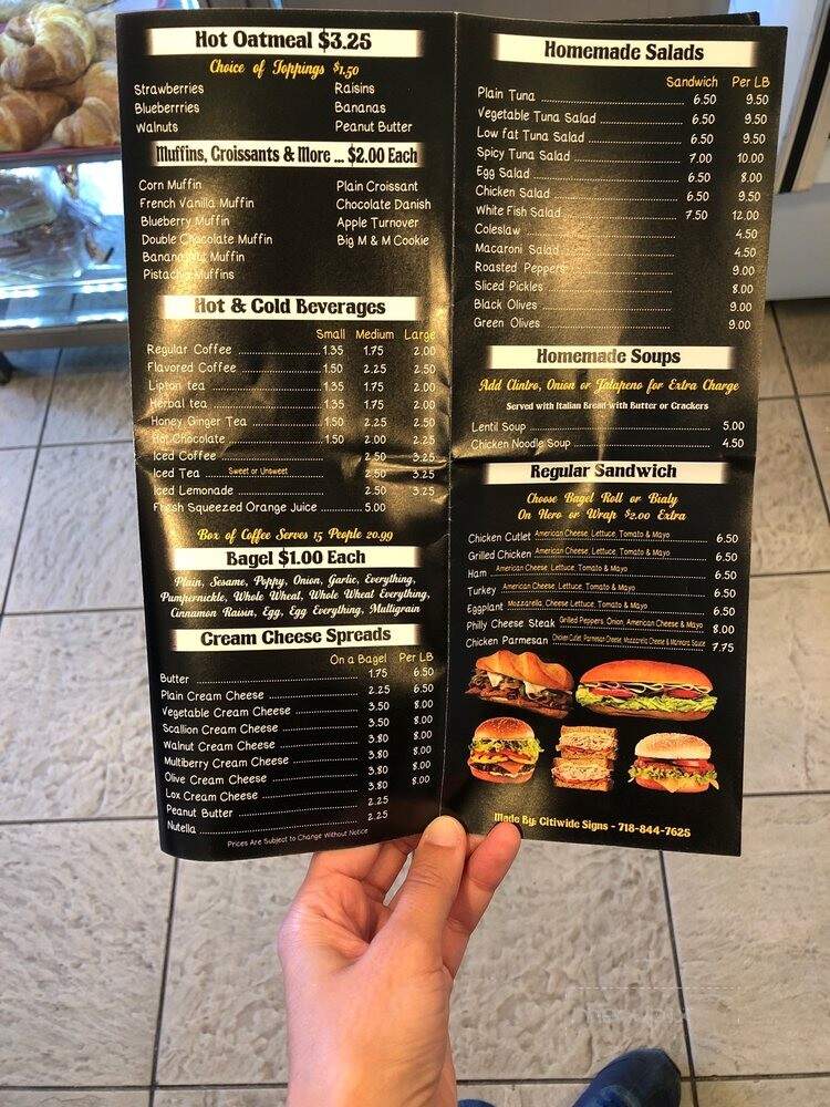 Avenue X Bagels - Brooklyn, NY menu_pic