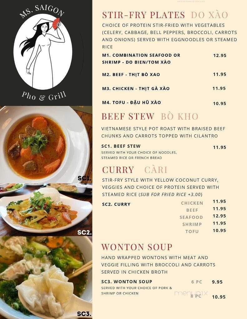 Ms Saigon Pho Sushi & Bar - Keller, TX menu_pic