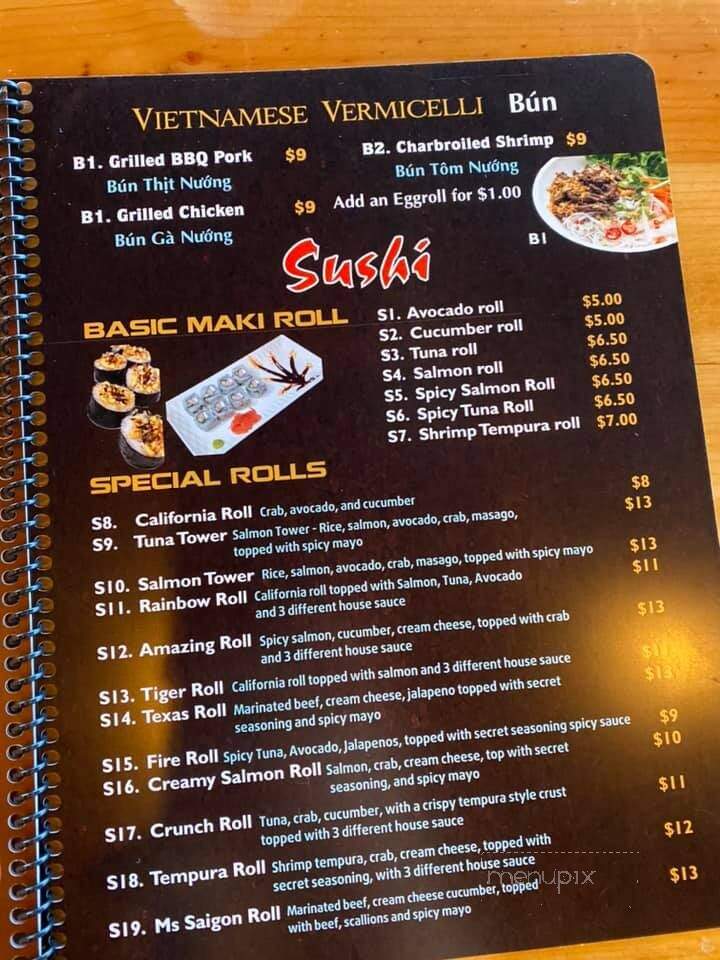 Ms Saigon Pho Sushi & Bar - Keller, TX menu_pic
