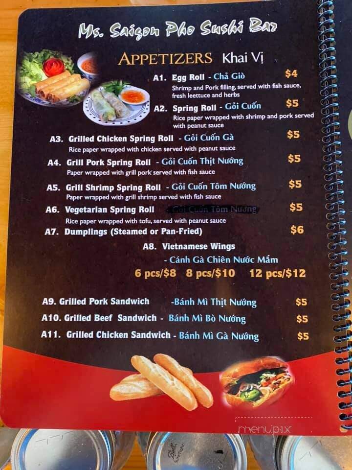 Ms Saigon Pho Sushi & Bar - Keller, TX menu_pic