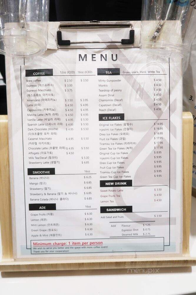 Cafe Bono - Coquitlam, BC menu_pic