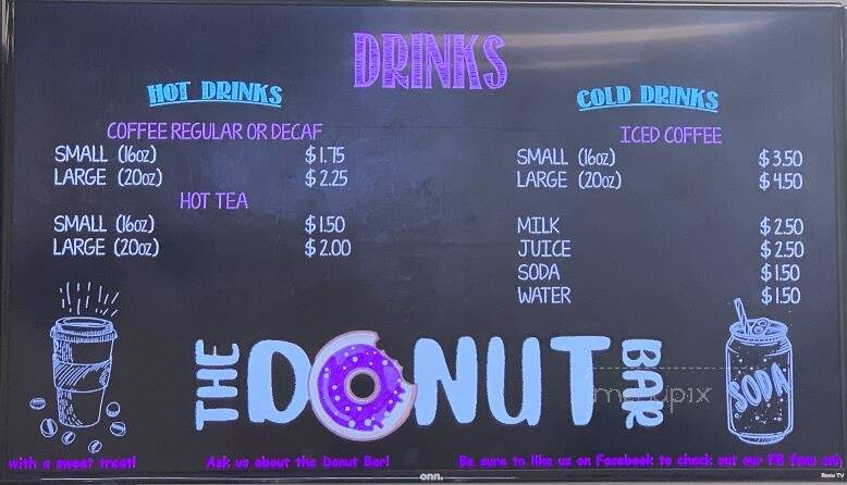The Donut Bar - Fort Wayne, IN menu_pic
