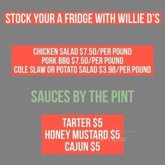 Willie D's Deli - Scottsburg, IN menu_pic