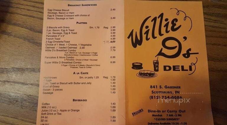 Willie D's Deli - Scottsburg, IN