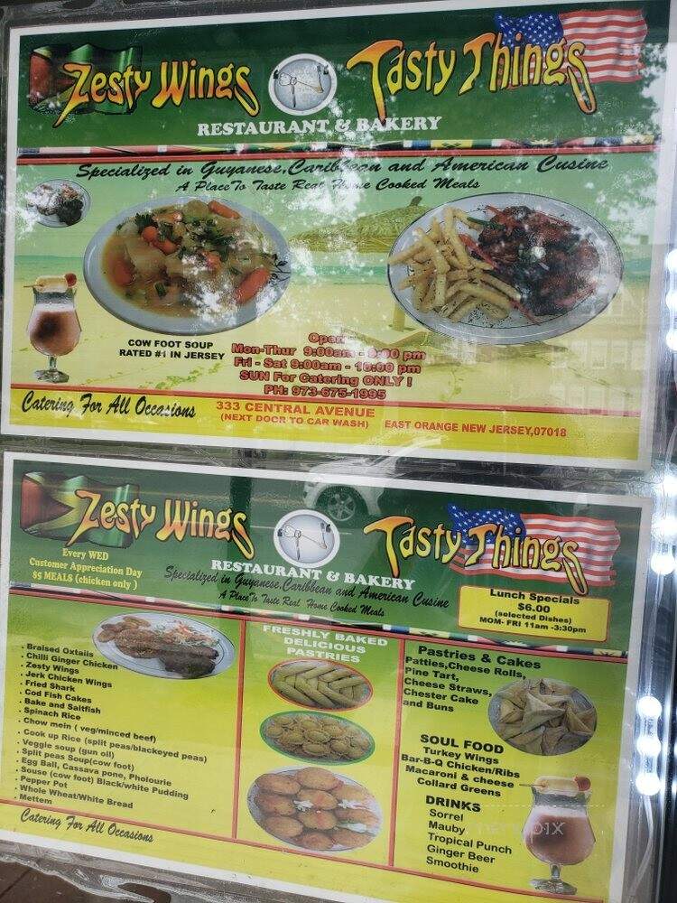 Zesty Wings & Tasty Things - East Orange, NJ menu_pic