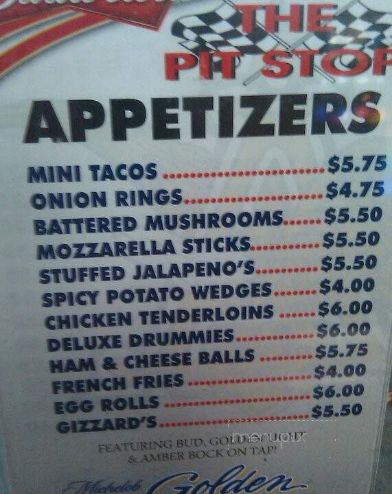 Pit Stop Bar - Brainerd, MN menu_pic