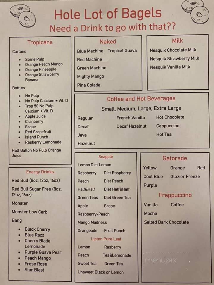 Hole Lot of Bagels - Middletown, NJ menu_pic