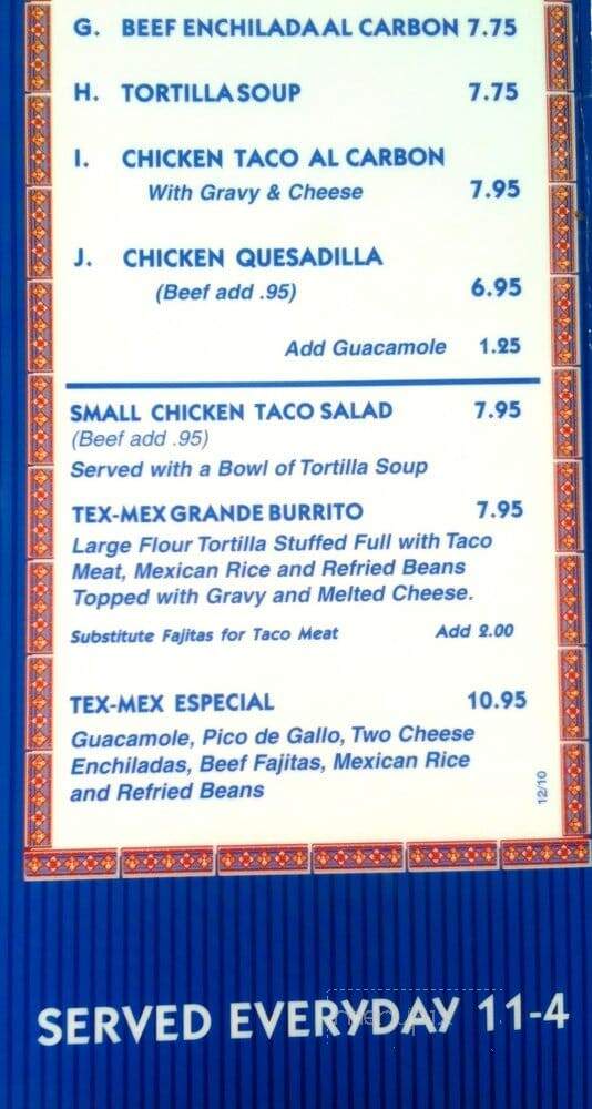 El Gallo Mexican - Houston, TX menu_pic