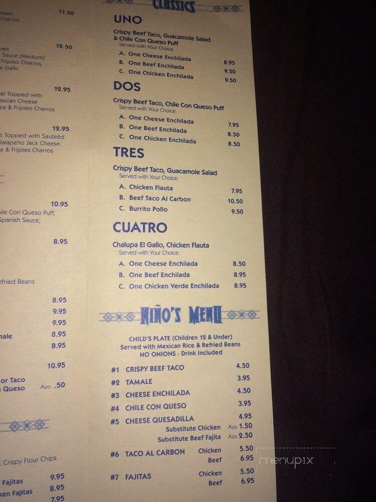 El Gallo Mexican - Houston, TX menu_pic
