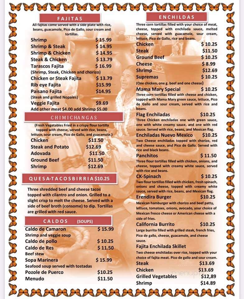 Tarasco's Mexican Food - Dardanelle, AR menu_pic