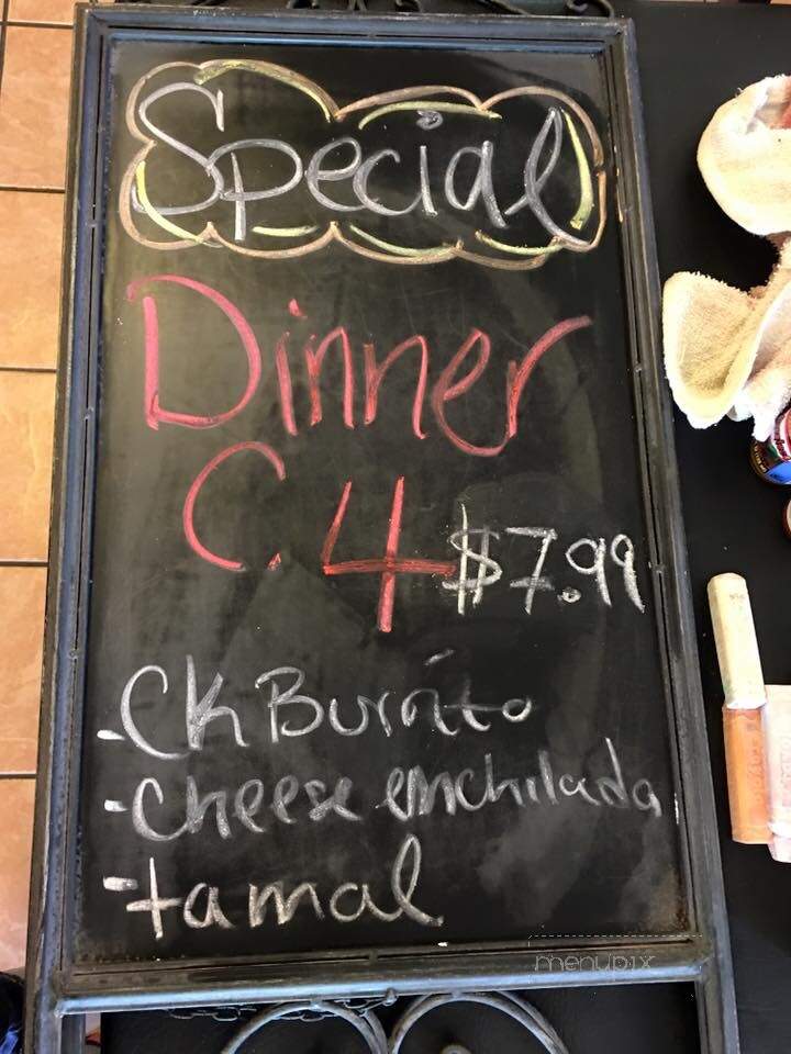 Tarasco's Mexican Food - Dardanelle, AR menu_pic