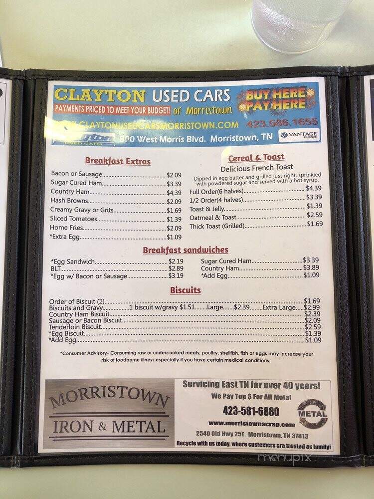 Cherry Cafe - Morristown, TN menu_pic