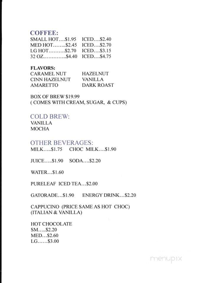Dixie Donuts - Cedar Hill, TX menu_pic