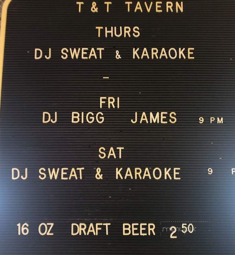 T T Tavern - Rantoul, IL menu_pic