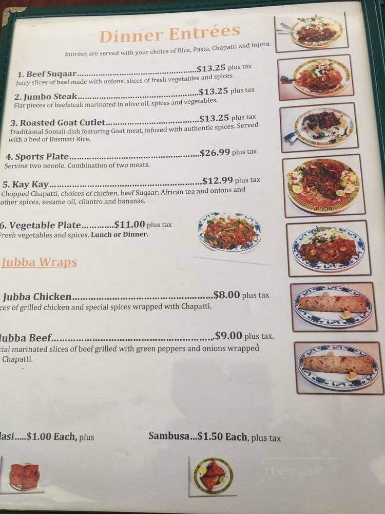 Jubba - San Jose, CA menu_pic
